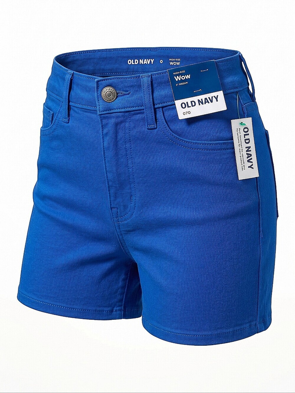 NWT! Old Navy WOW Women's Bright Blue High-Rise Denim Shorts